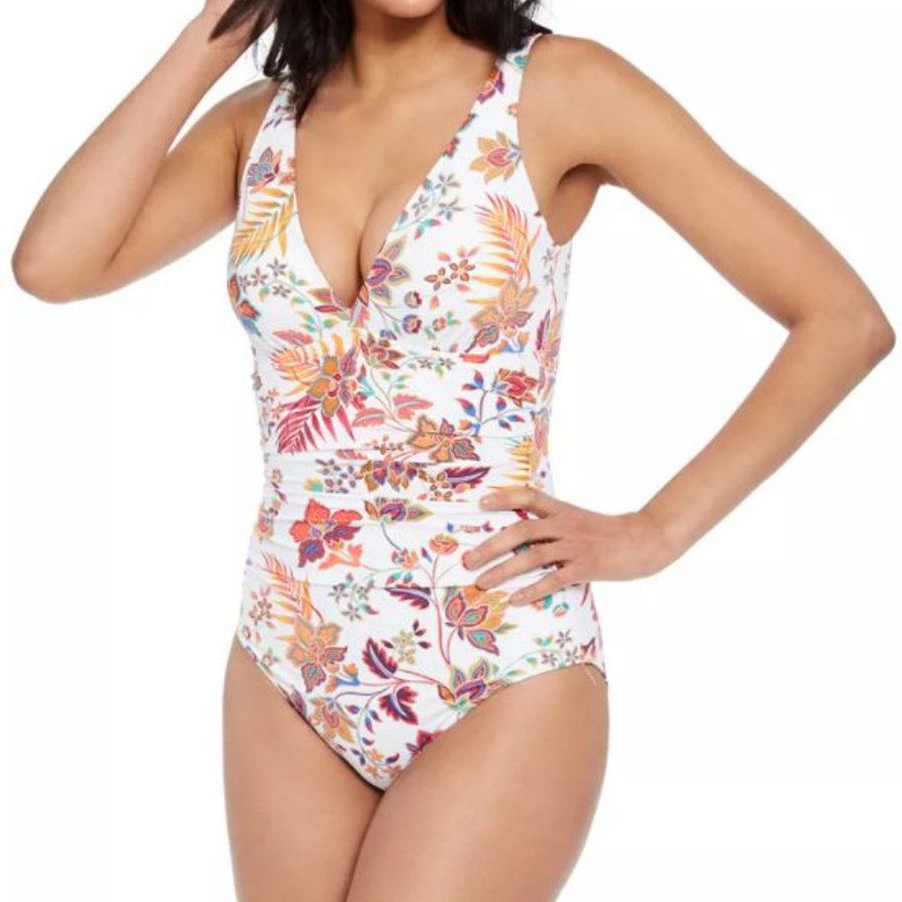 Ralph Lauren Floral-Print One-Piece Swimsuit - Picture 2 of 2